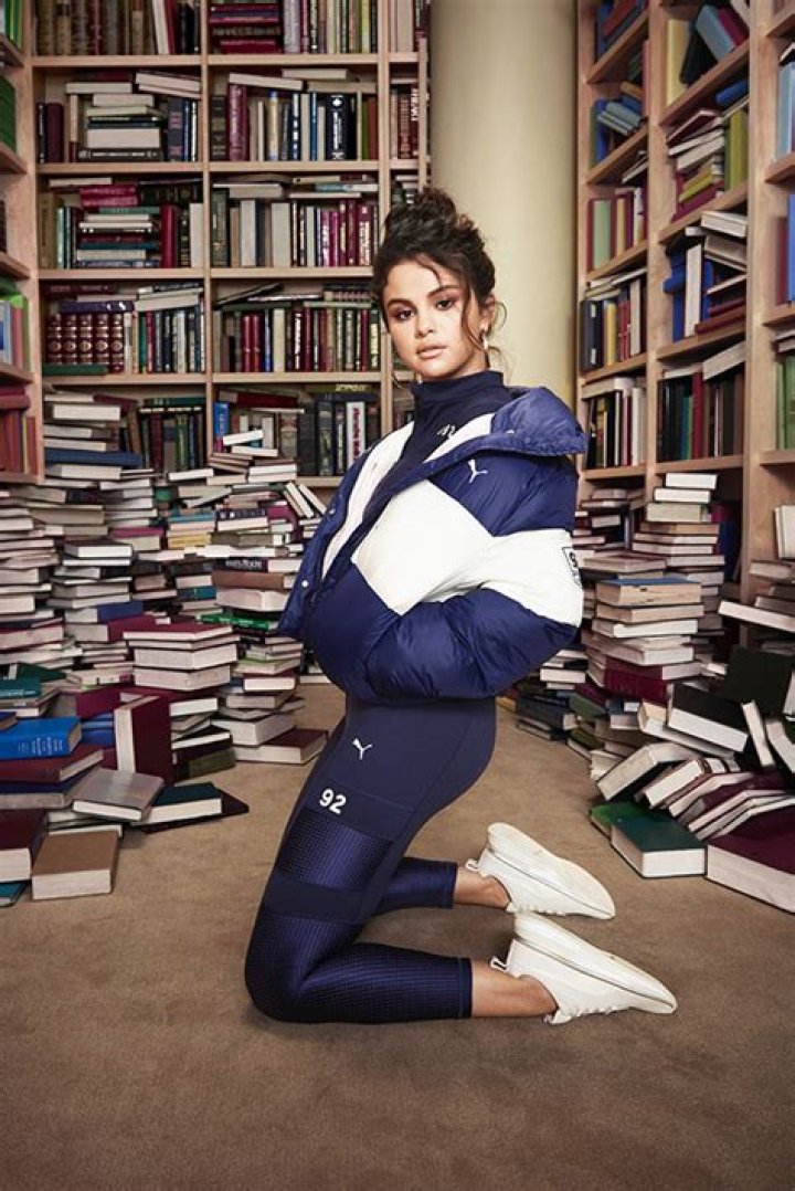 Selena Gomez Rocks PUMA Suede Sneakers In New Photo With Her Dog – Hollywood Life